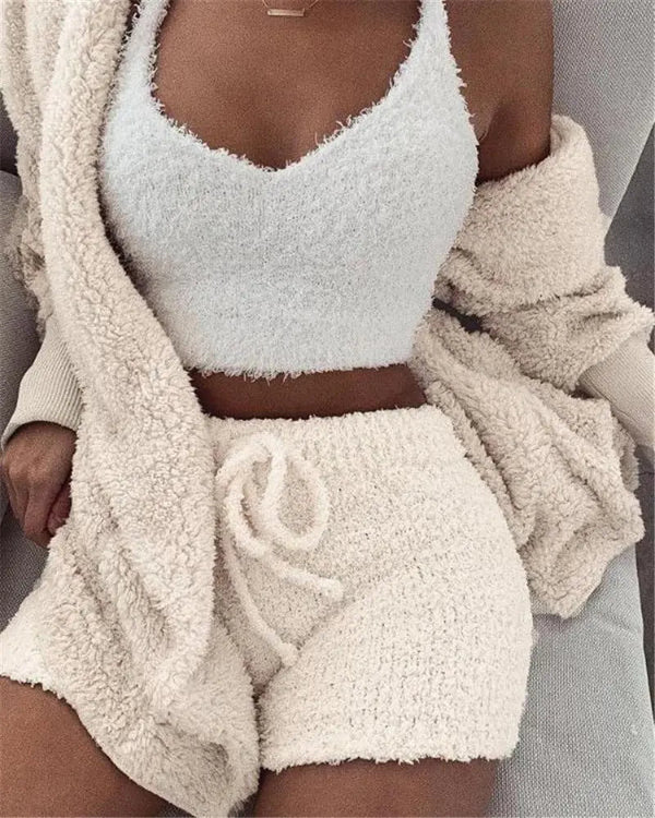 3pcs Women's Clothing Pajama Set