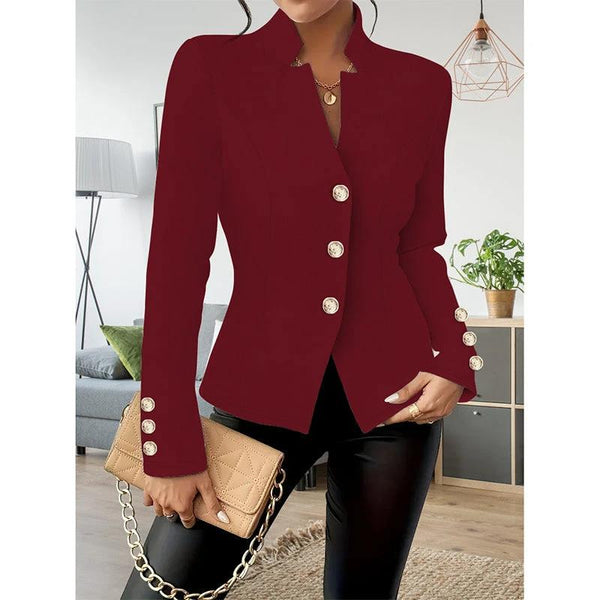 Women’s Slim Fit Single-Breasted Blazer Long Sleeve Business Jacket