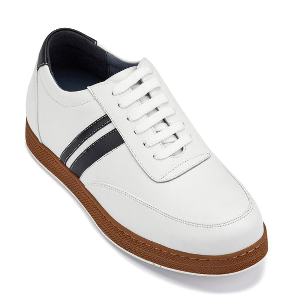 White Leather Sneakers - 2.8 inches - Y2821