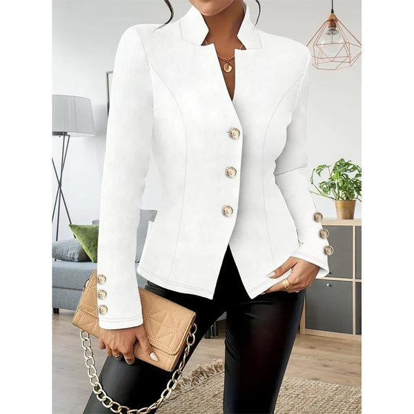 Women’s Slim Fit Single-Breasted Blazer Long Sleeve Business Jacket