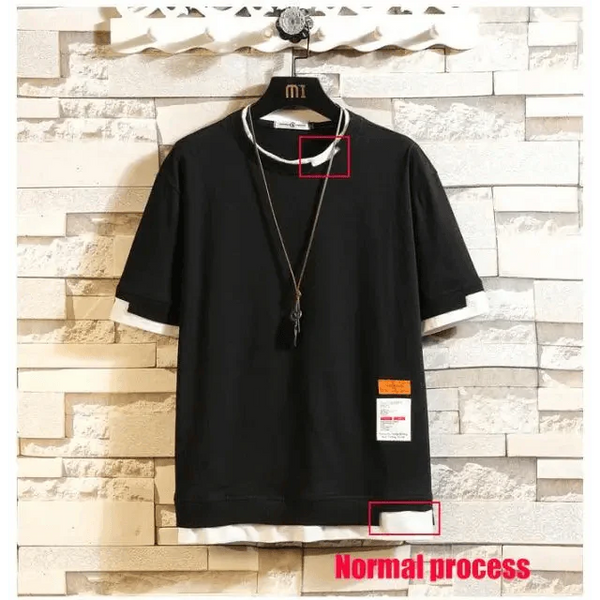 Men’s Summer Short Sleeve Streetwear Loose Casual T-Shirt Top