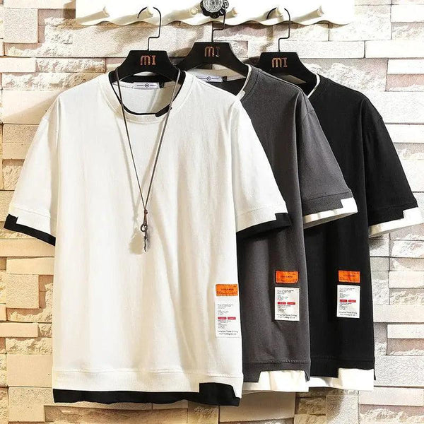 Men’s Summer Short Sleeve Streetwear Loose Casual T-Shirt Top